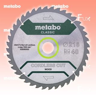 Metabo Kreissägeblatt 216 mm Classic"