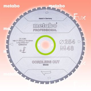 Metabo Kreissägeblatt 254 mm professional